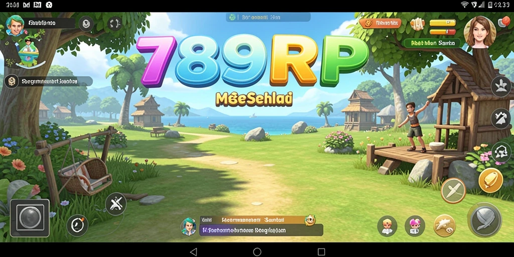 Tampilan gameplay menyenangkan dari 789RP dengan warna-warna cerah.