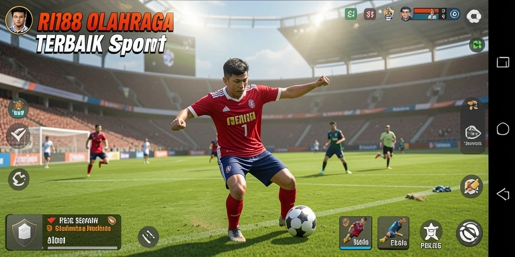 Tampilan utama gameplay RI188 dengan aksi olahraga yang mendebarkan.